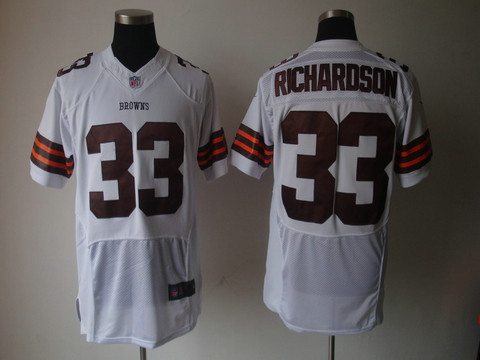 Cleveland Browns 33 Running Back Richardson Nike White NFL Elite Jerseys